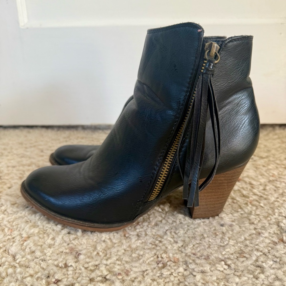 Nine West Black Ankle‎ zip up Boots size 8 - Picture 3 of 12